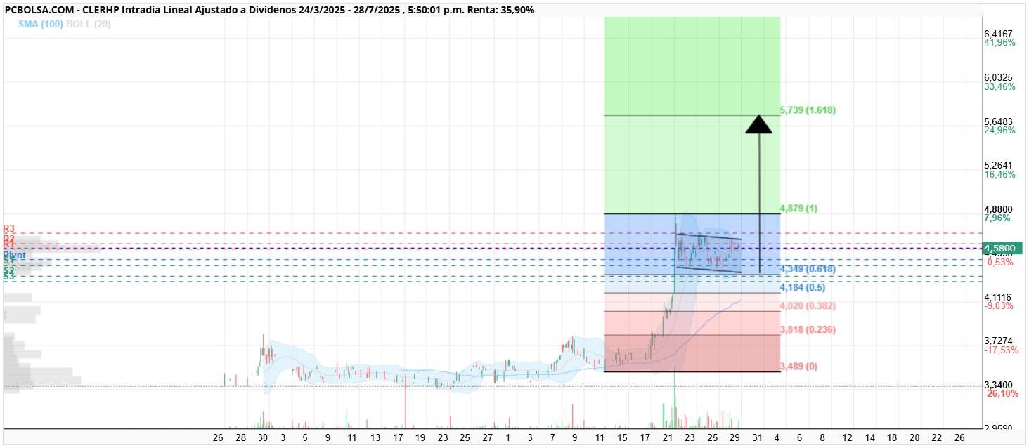 grafico de la accion CLERHP