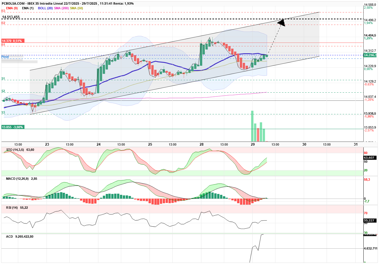 grafico de la accion IBEX 35