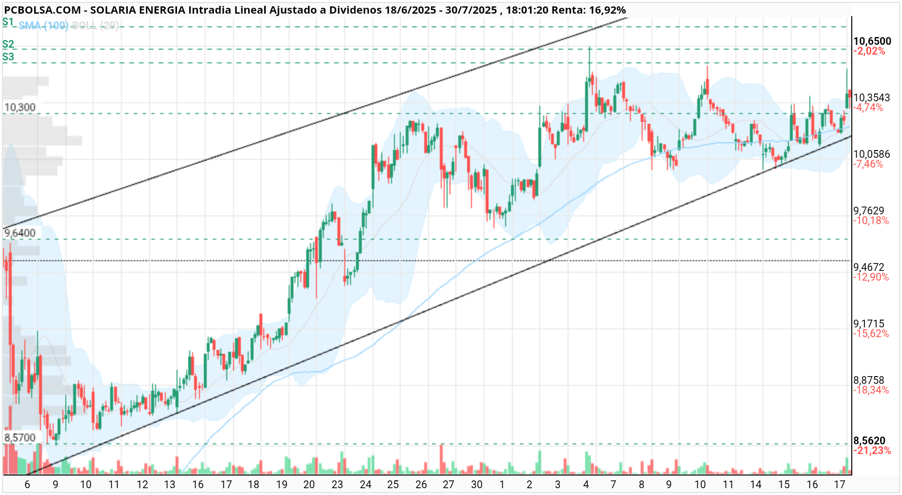 grafico de la accion pilsss