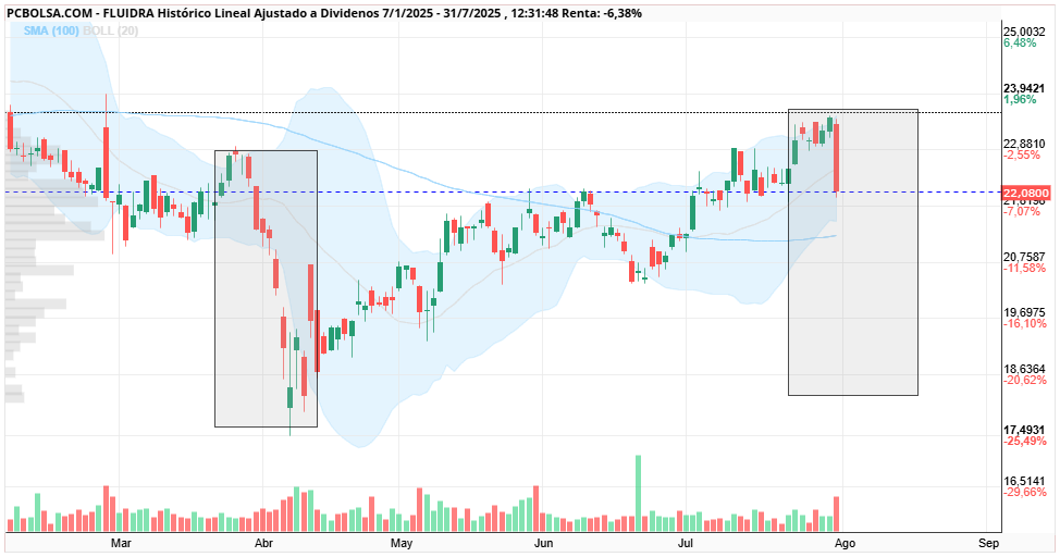 grafico de la accion rubentrading