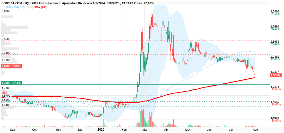 grafico de la accion Squirrel