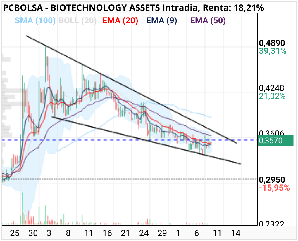 grafico de la accion BIOTECHNOLOGY ASSETS