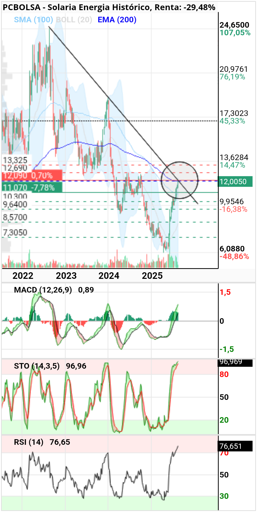 grafico de la accion diek37