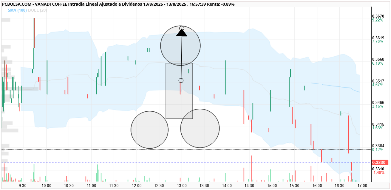 grafico de la accion Vanadi Coffee
