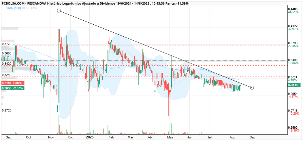 grafico de la accion samc