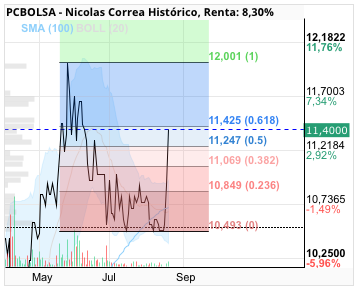 grafico de la accion Nicolas Correa