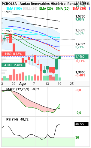 grafico de la accion henr77