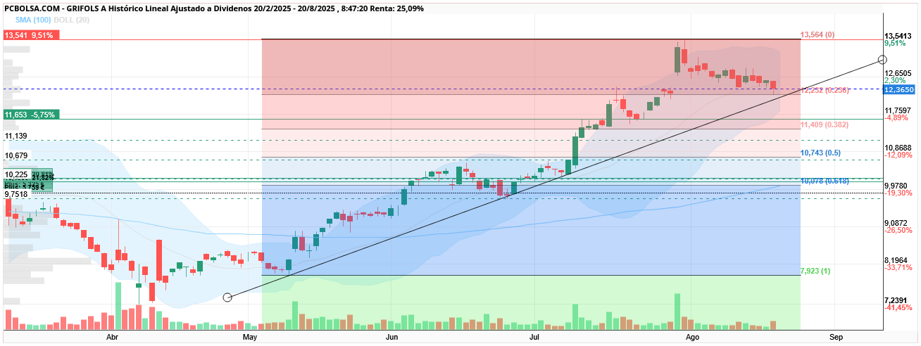grafico de la accion pepus45