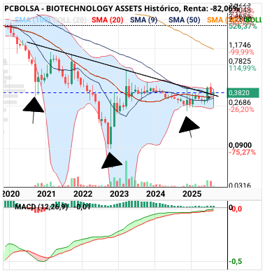 grafico de la accion BIOTECHNOLOGY ASSETS