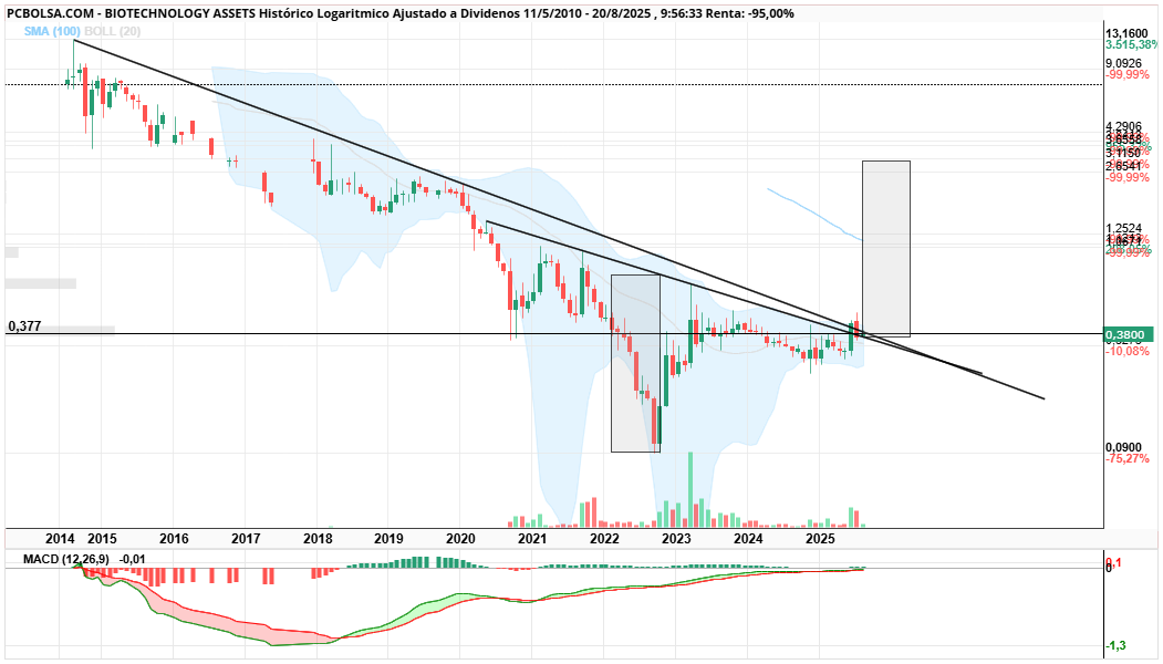 grafico de la accion BIOTECHNOLOGY ASSETS