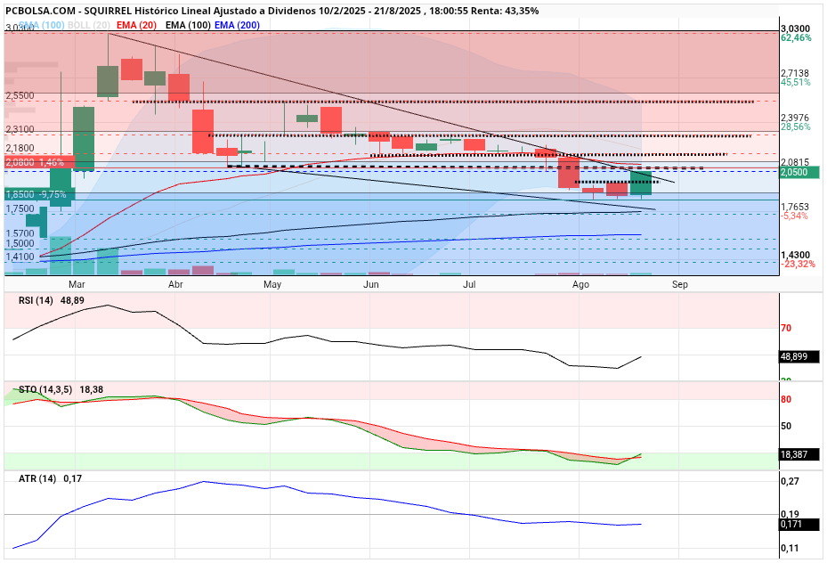 grafico de la accion Squirrel
