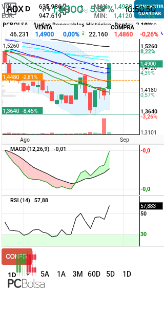 grafico de la accion henr77