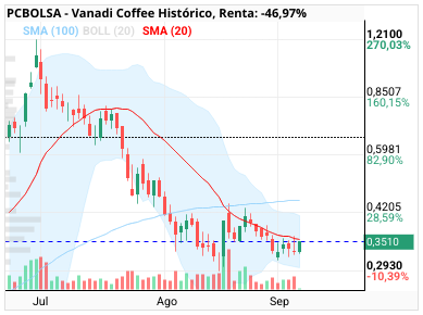 grafico de la accion clayton