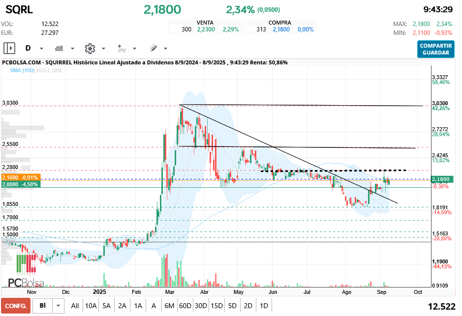 grafico de la accion Squirrel