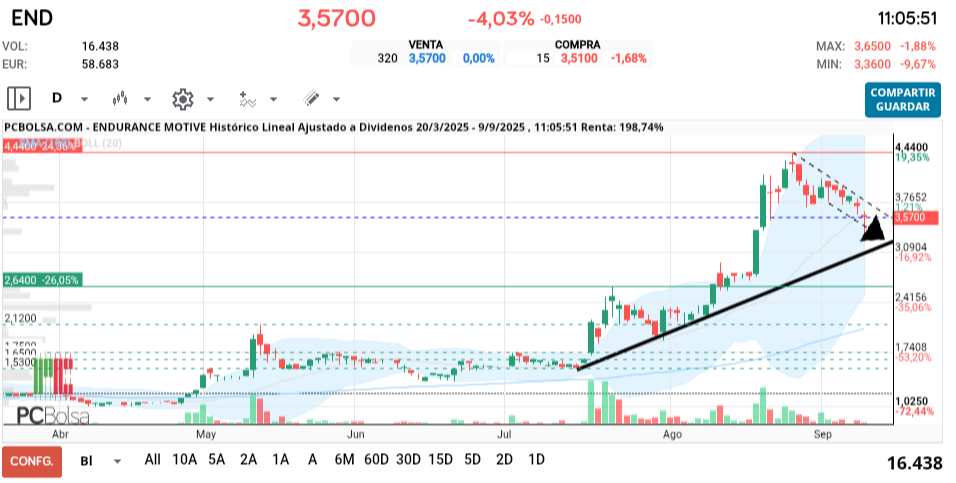grafico de la accion steelsar