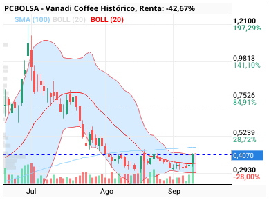 grafico de la accion clayton
