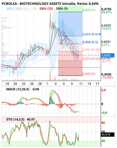 grafico de la accion BIOTECHNOLOGY ASSETS