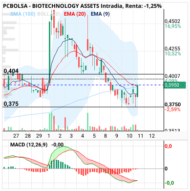 grafico de la accion BIOTECHNOLOGY ASSETS