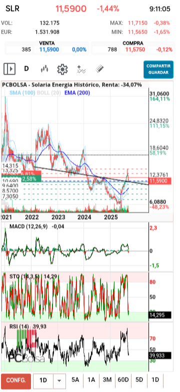 grafico de la accion diek37