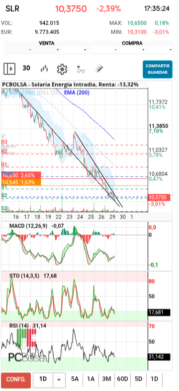 grafico de la accion diek37