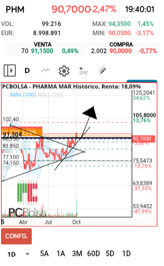 grafico de la accion faemino1