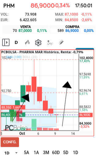 grafico de la accion faemino1