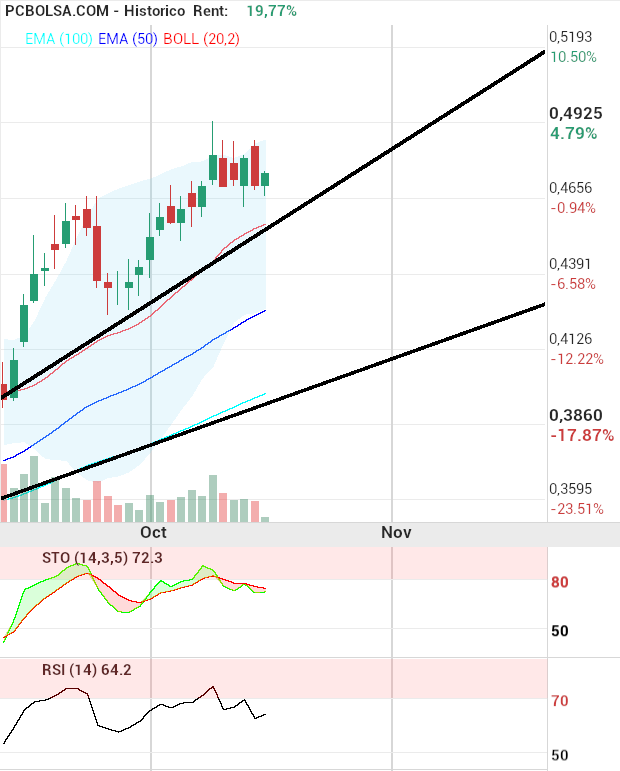 grafico de la accion pacosan