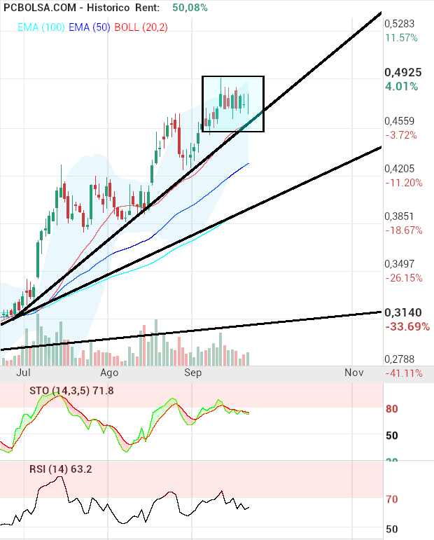 grafico de la accion pacosan