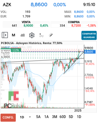 grafico de la accion pere67