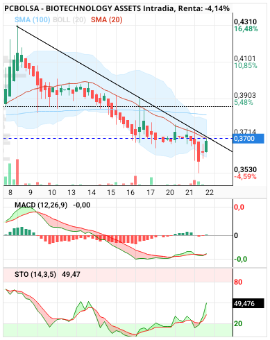 grafico de la accion BIOTECHNOLOGY ASSETS
