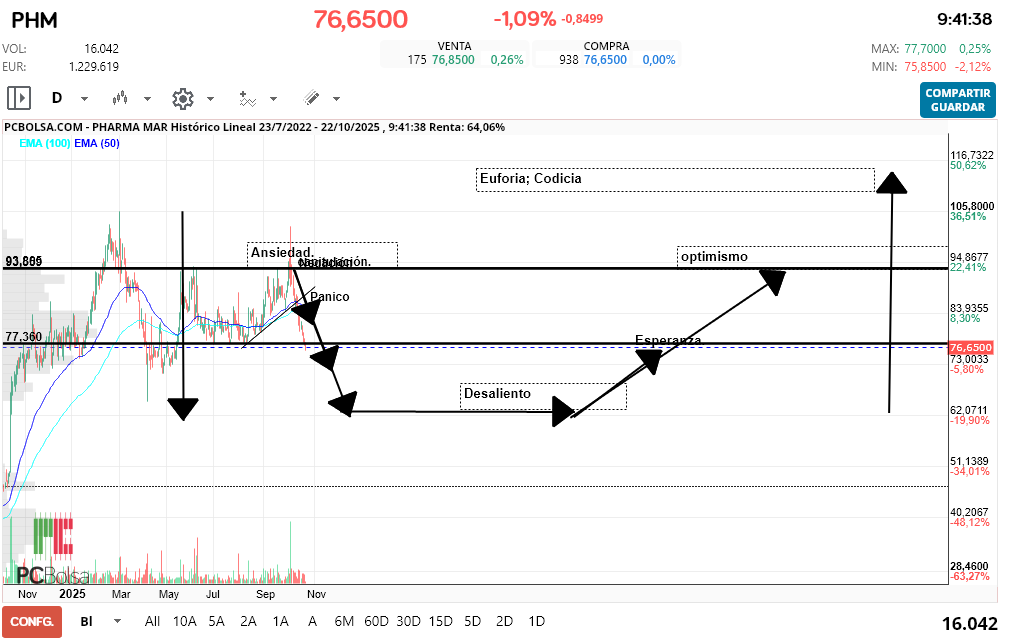 grafico de la accion macadi