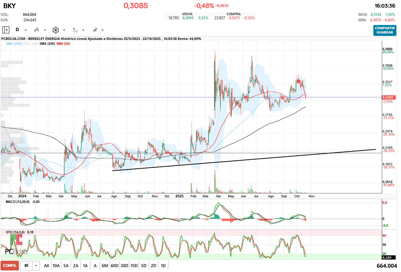 grafico de la accion pacojoy