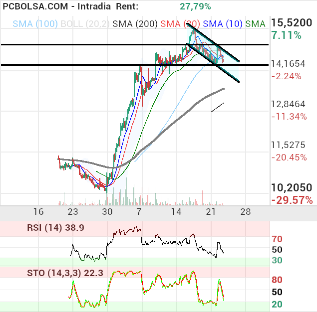 grafico de la accion berto