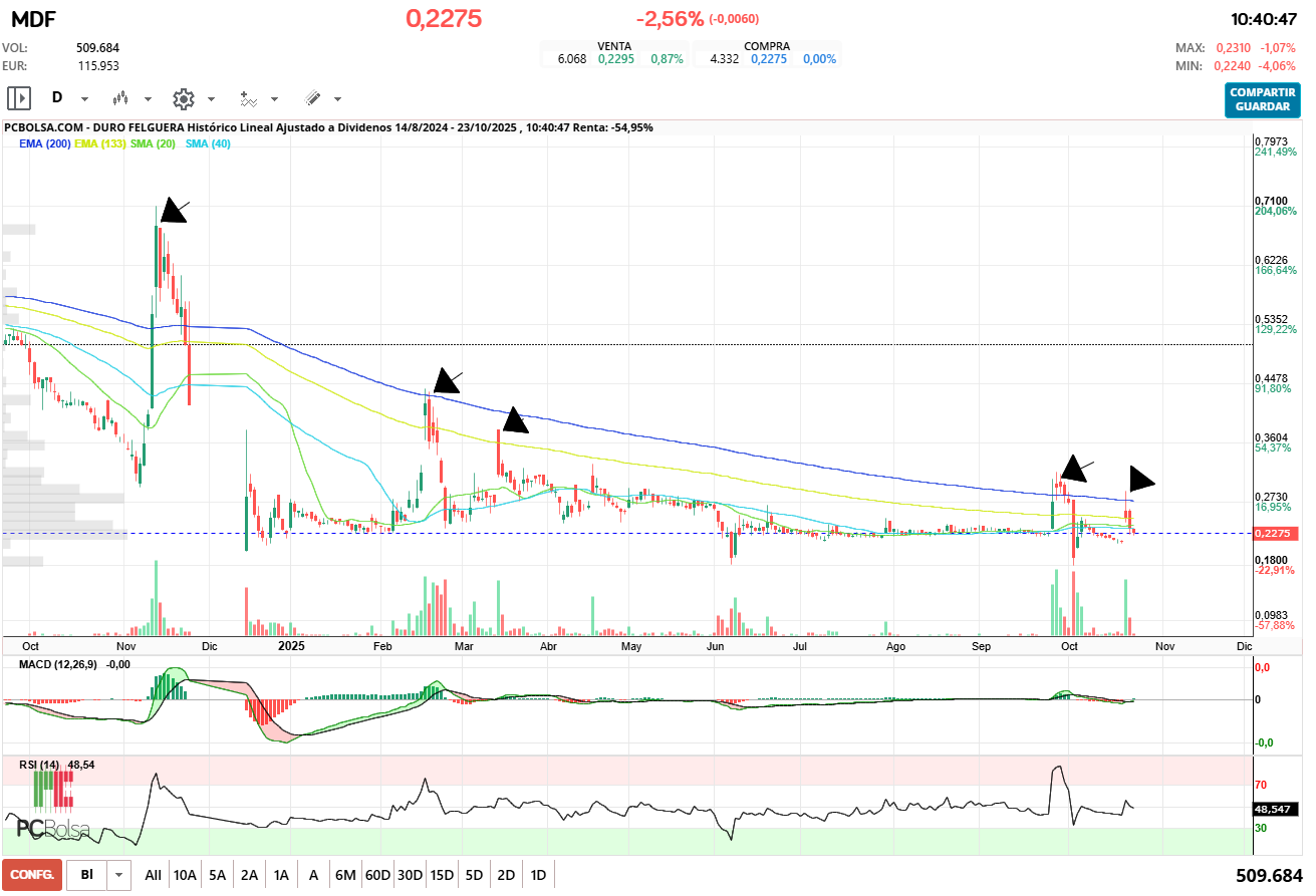 grafico de la accion pilotin69