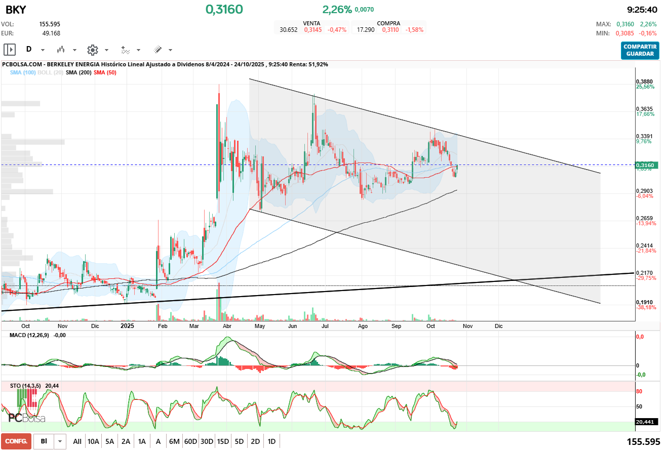 grafico de la accion pacojoy