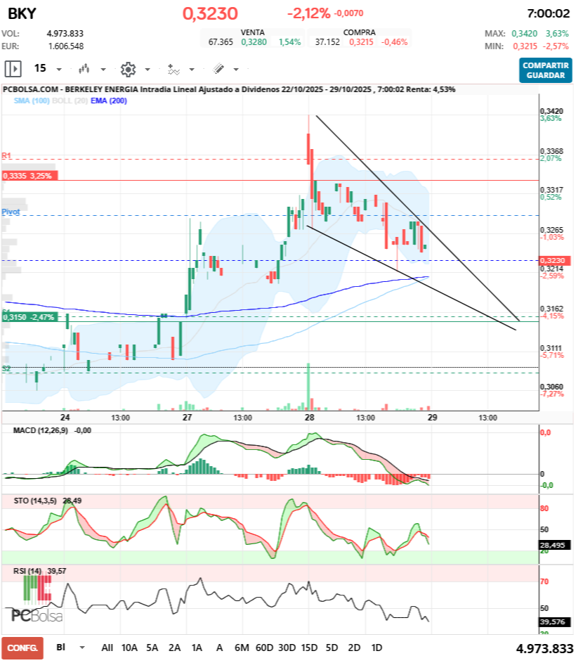 grafico de la accion alcazaba