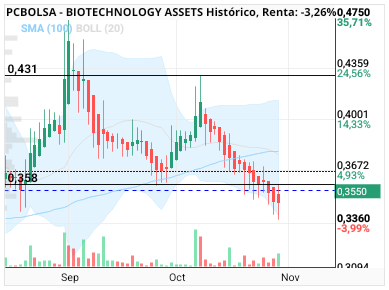 grafico de la accion BIOTECHNOLOGY ASSETS