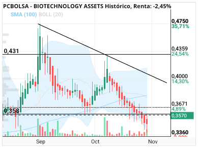 grafico de la accion BIOTECHNOLOGY ASSETS