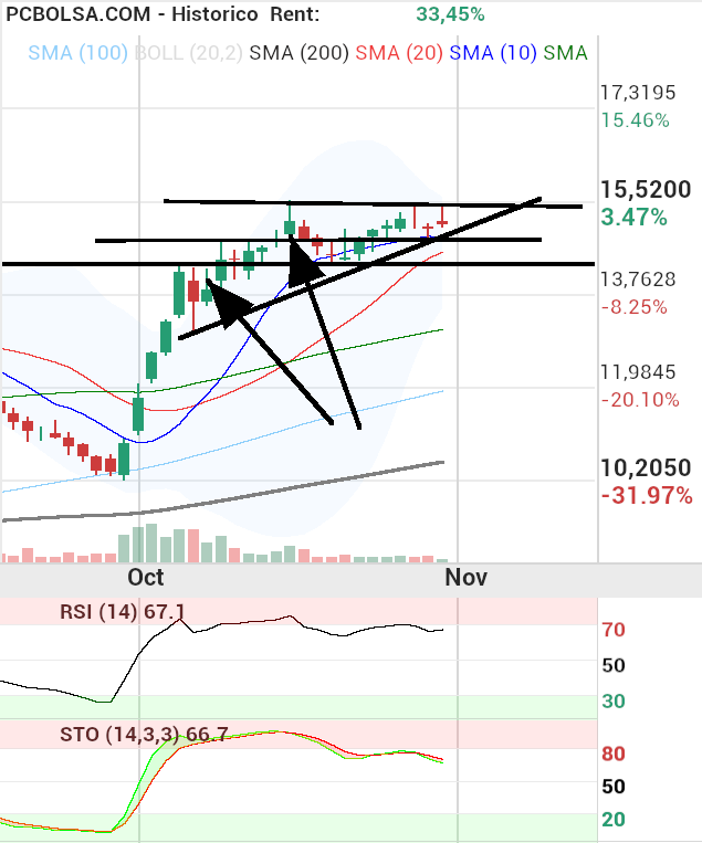 grafico de la accion berto