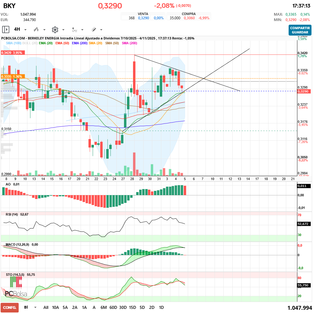 grafico de la accion maestro splinter