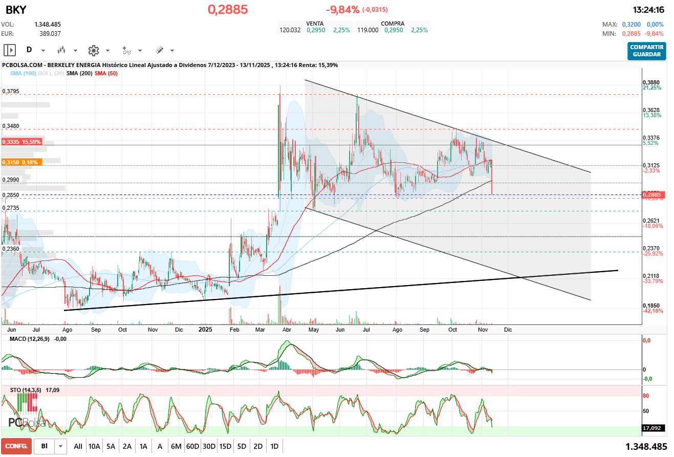 grafico de la accion pacojoy