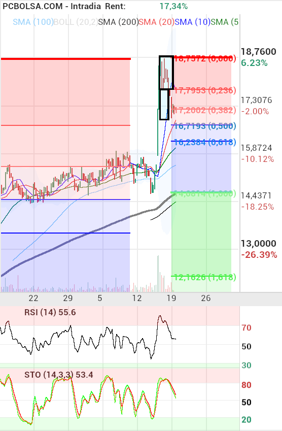 grafico de la accion berto