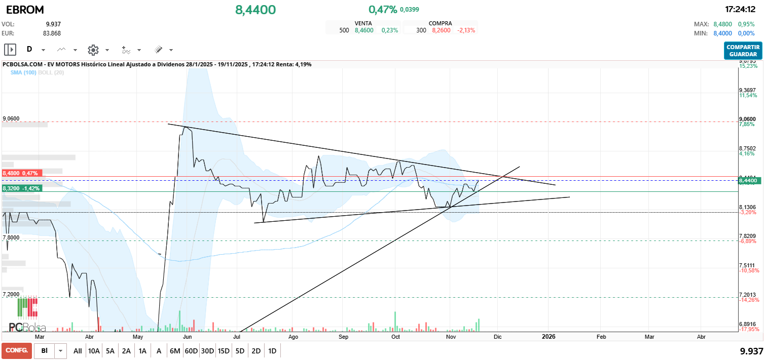 grafico de la accion crik-crik