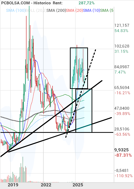 grafico de la accion berto