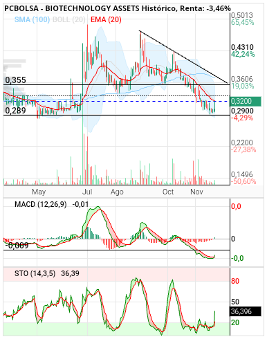 grafico de la accion BIOTECHNOLOGY ASSETS