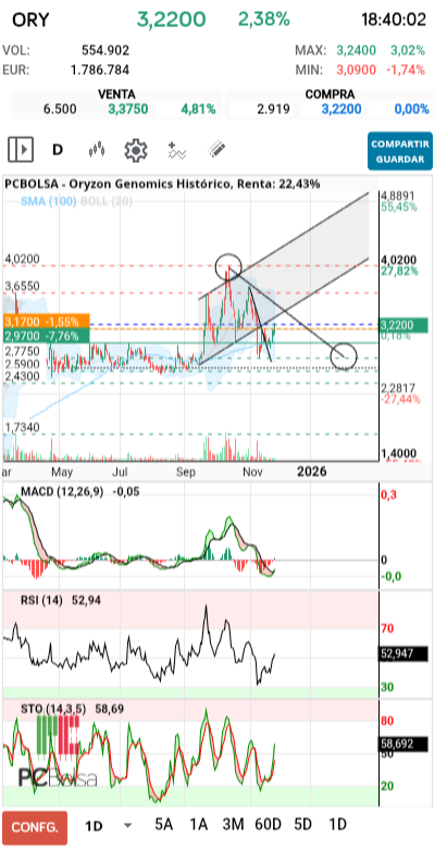 grafico de la accion pedrin69