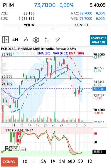 grafico de la accion dmeiga
