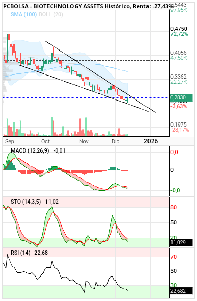 grafico de la accion BIOTECHNOLOGY ASSETS
