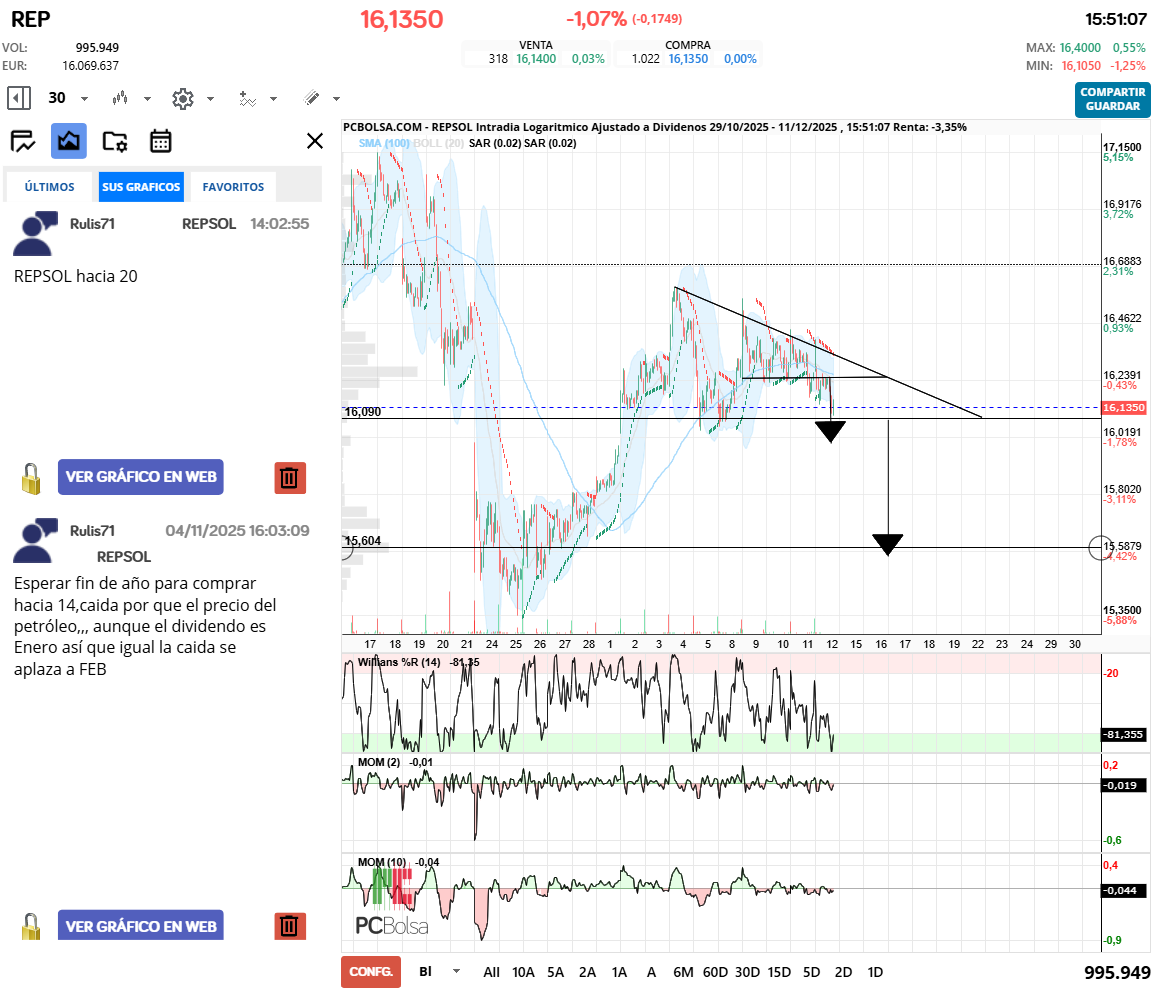 grafico de la accion rulis71