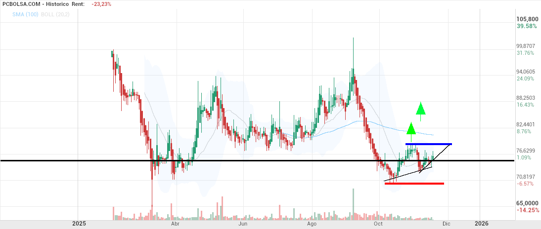 grafico de la accion futurosolar
